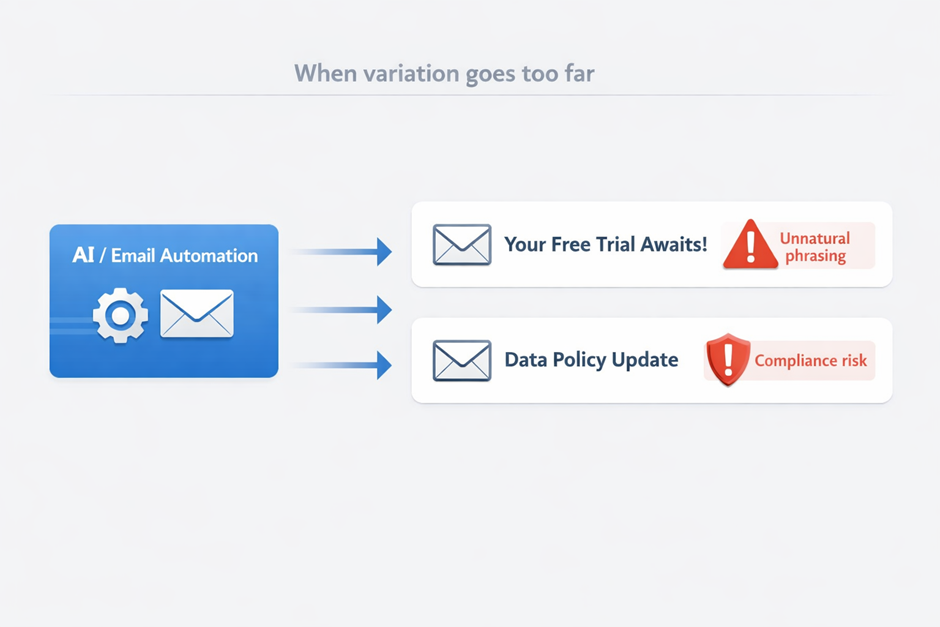 Risks of using spintax incorrectly in automated cold email outreach