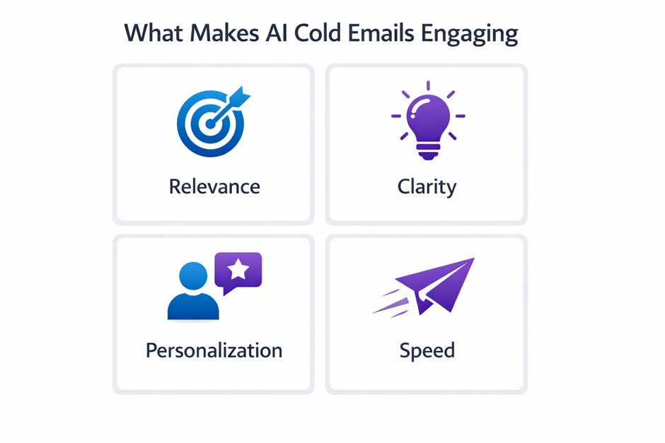 Factors that make AI-generated cold emails engaging
