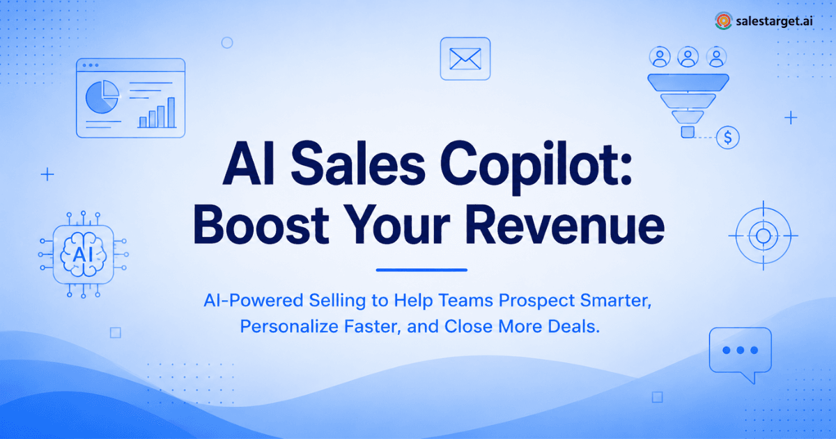 AI Sales Copilot dashboard showing real-time sales insights and automated outreach for revenue teams