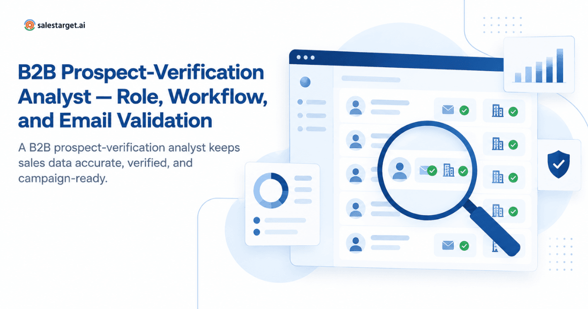 The B2B Prospect-Verification Analyst: Role, Workflow, and Why It Matters for Modern Sales Teams