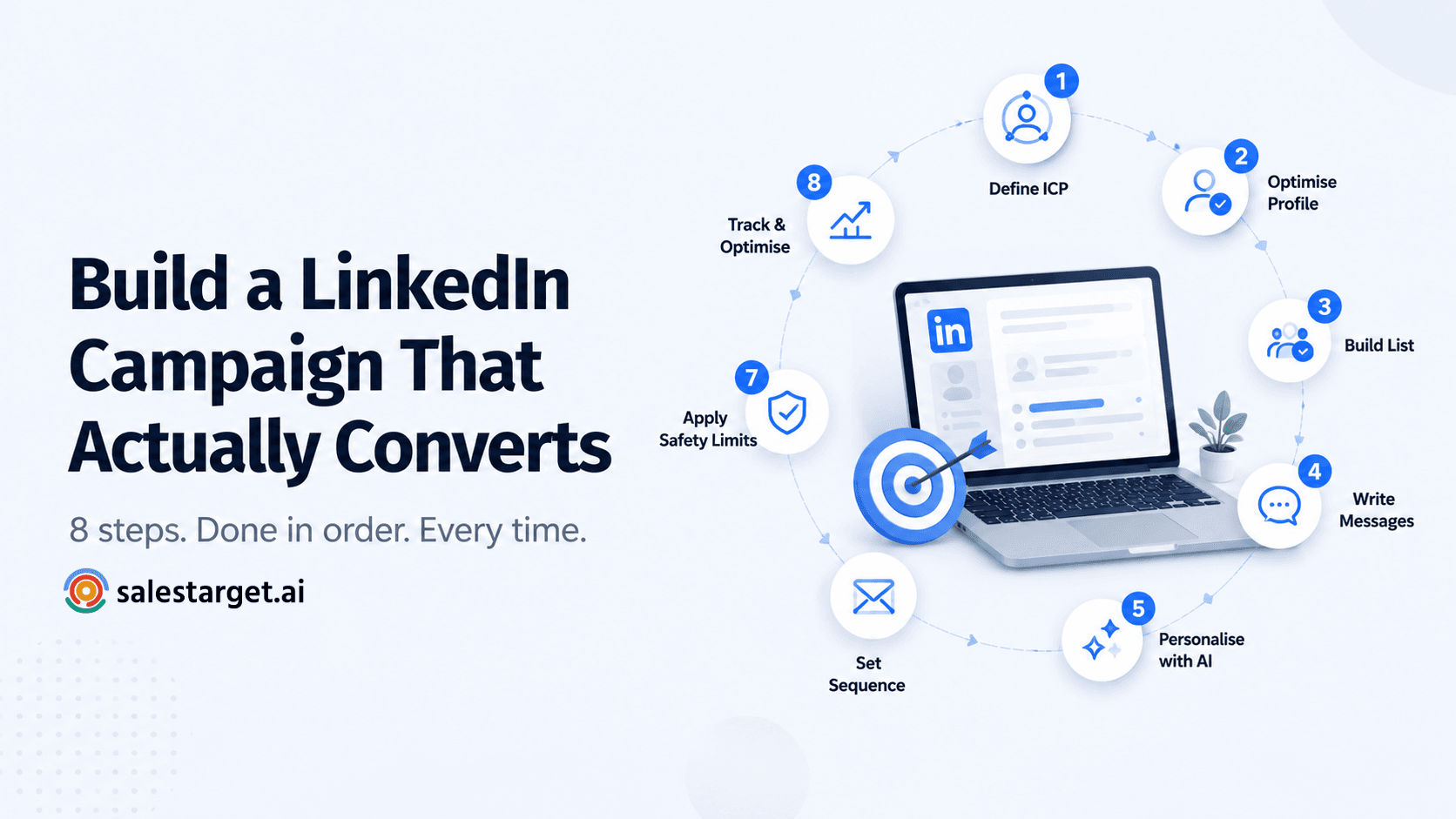 SalesTarget LinkedIn outreach campaign step by step setup guide for B2B sales teams in 2026
