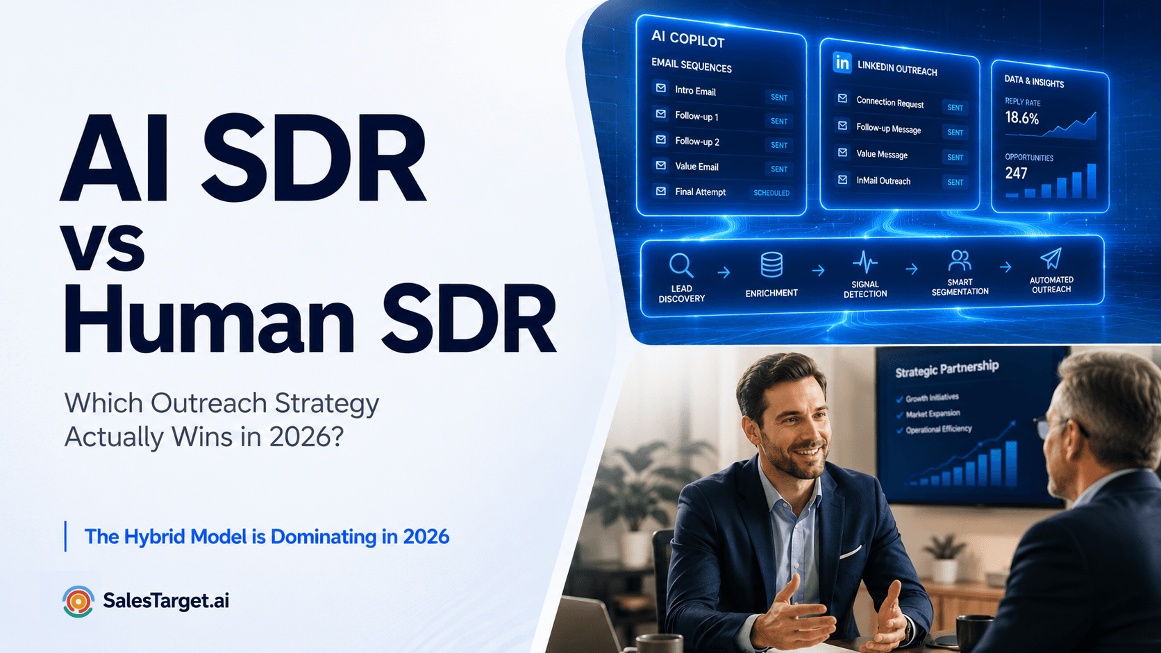 AI SDR vs Human SDR: The hybrid model that wins in 2026