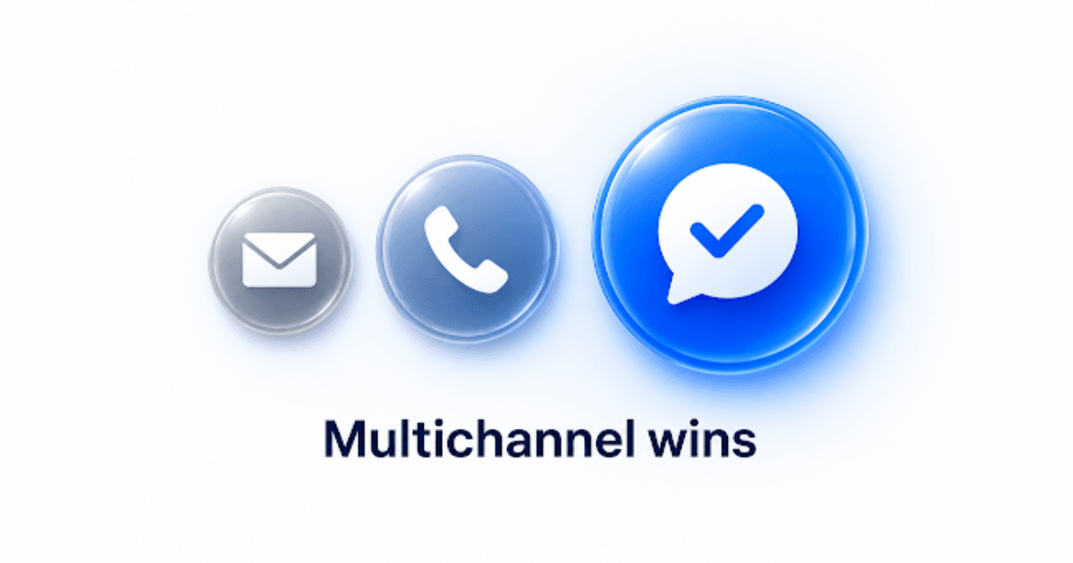 Visual comparing channel reply rate performance