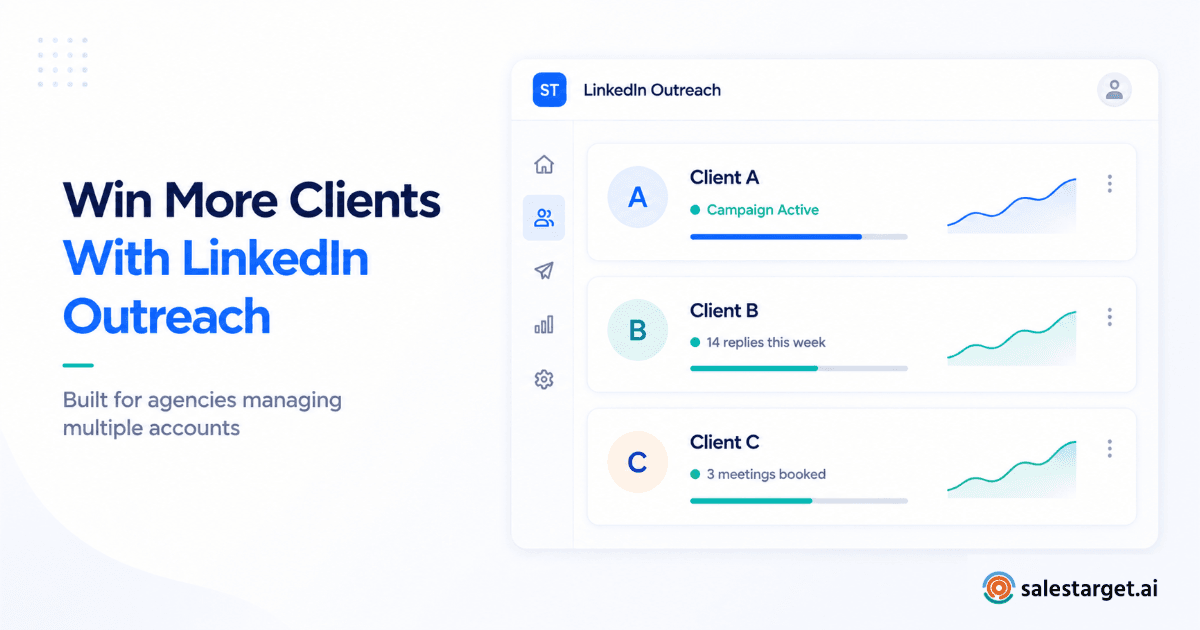 Agency LinkedIn campaigns dashboard by client