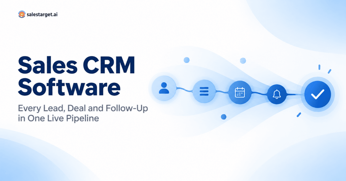 Sales CRM Software: How Modern Sales Teams Manage Leads, Deals, and Productivity