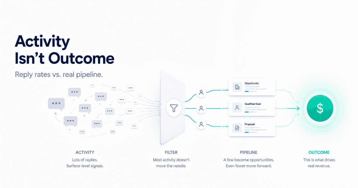 Activity filtered into pipeline and revenue.