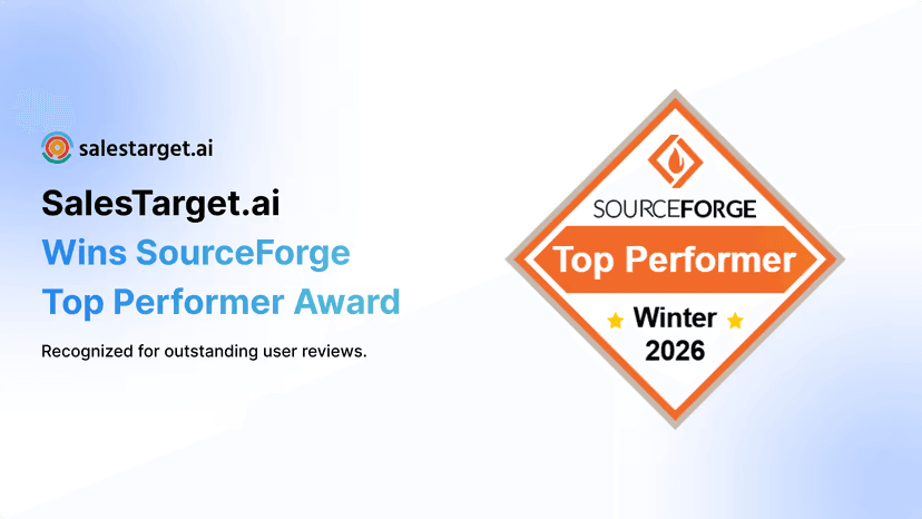 salestarget.ai wins the sourceforge winter 2026 top performer award