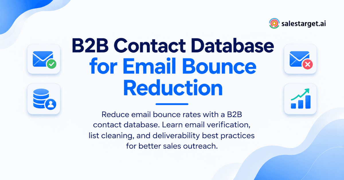 How to Reduce Email Bounce Rates When Using a B2B Contact Database