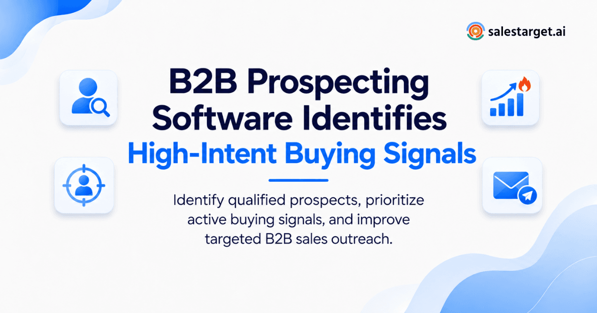 How Can B2B Prospecting Software Help Sales Teams Identify High-Intent Buying Signals?