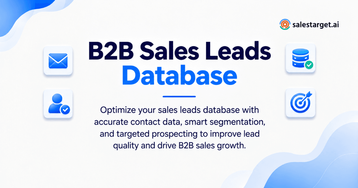 How to Optimize a Sales Leads Database for Better B2B Prospect Targeting
