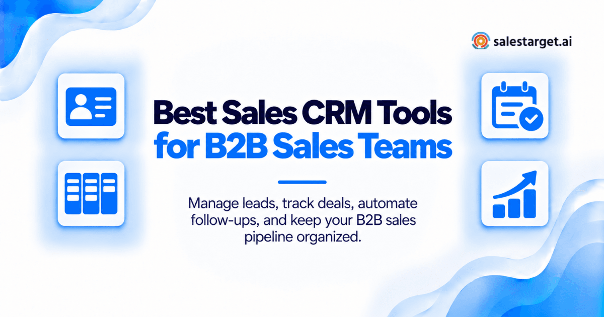 Best Sales CRM Tools for B2B Sales Teams to Manage Leads and Close More Deals