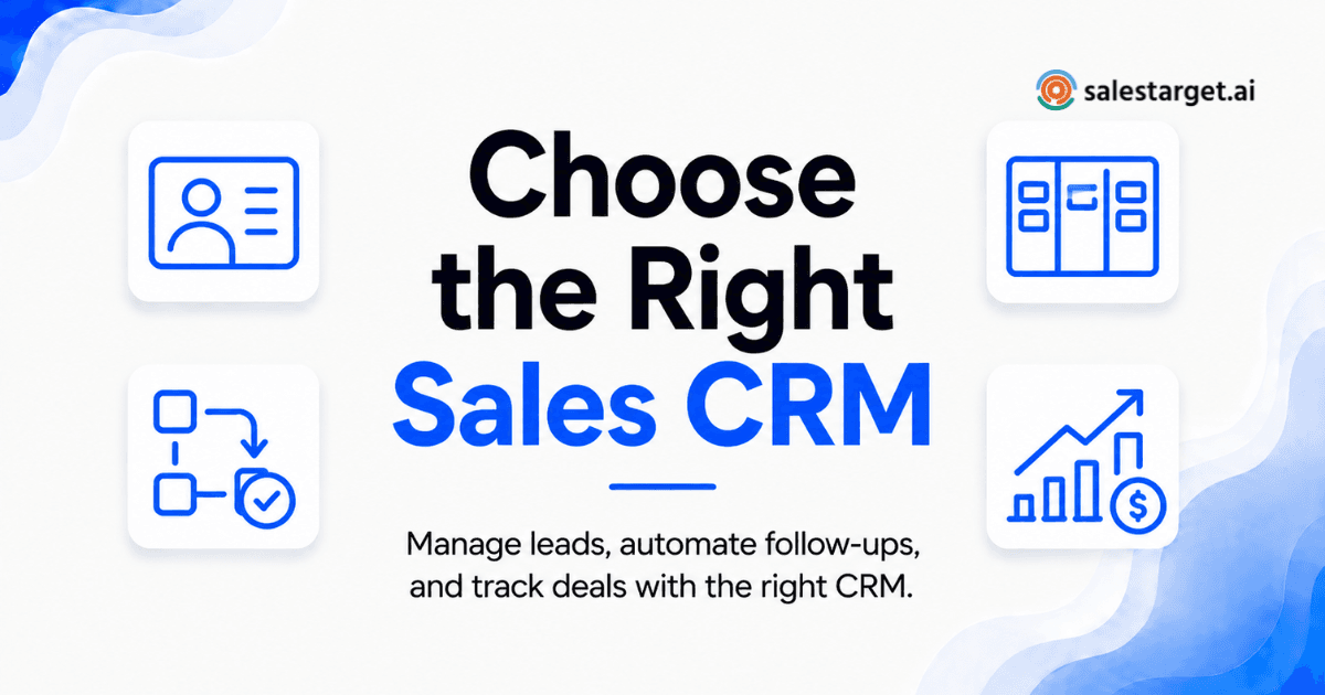 How to Choose the Right CRM for Your Sales Team to Manage Leads, Automate Follow-Ups, and Close More Deals?