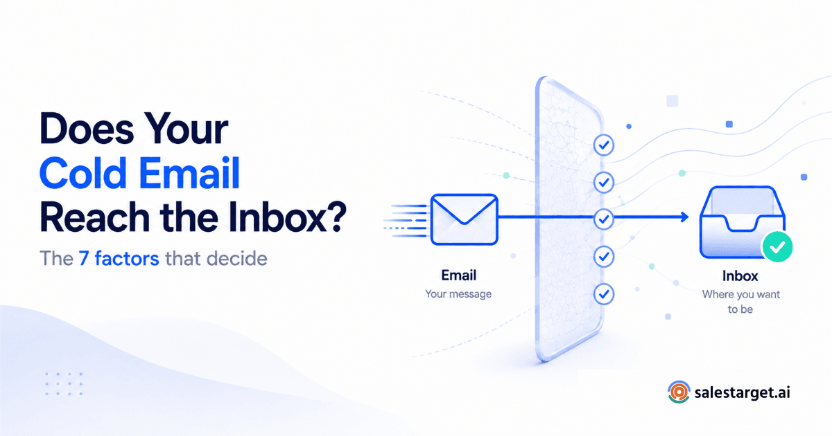Premium SaaS hero banner showing an email moving past spam filters into an inbox, representing email deliverability