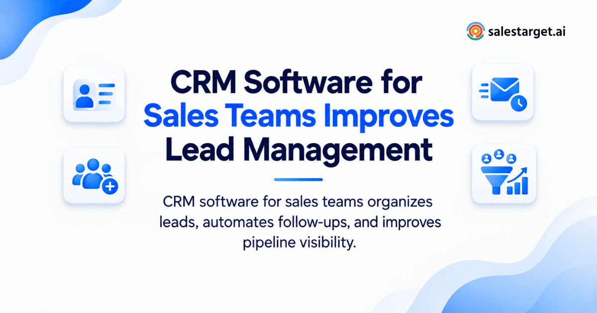How Does CRM Software for Sales Teams Improve Lead Management and Follow-Ups?