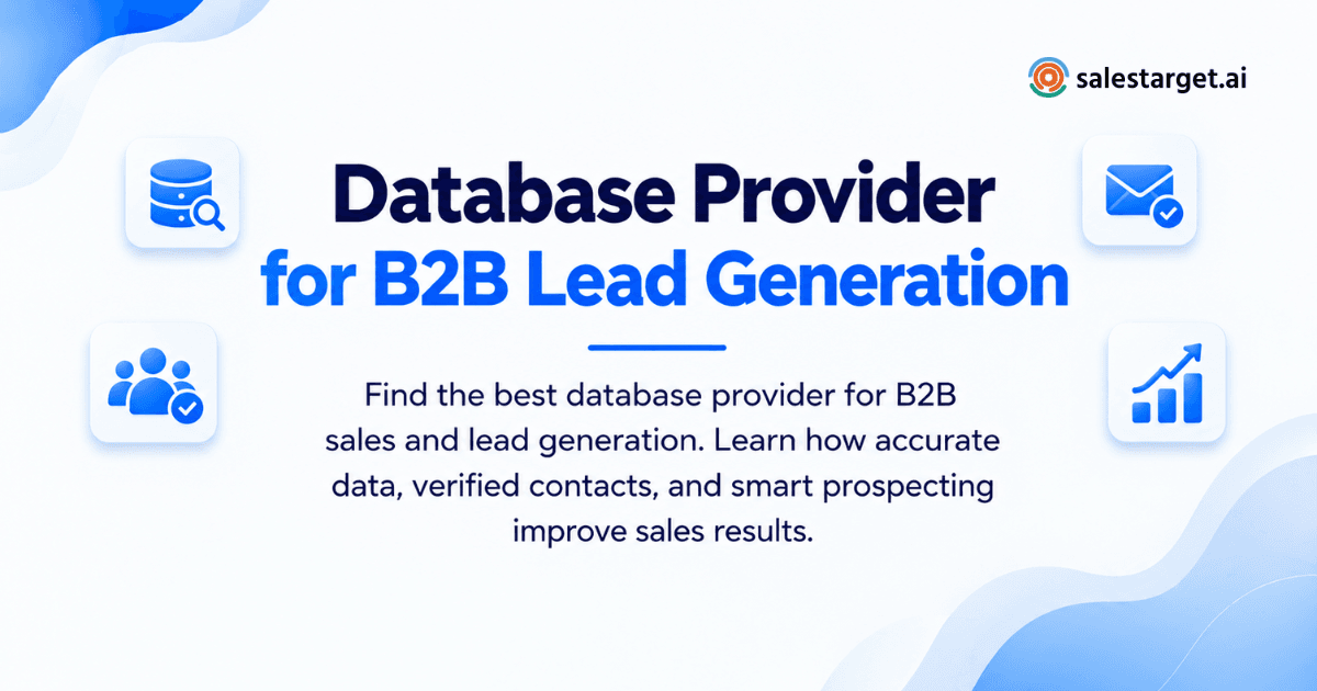 What Makes a Good Database Provider for B2B Sales and Lead Generation?