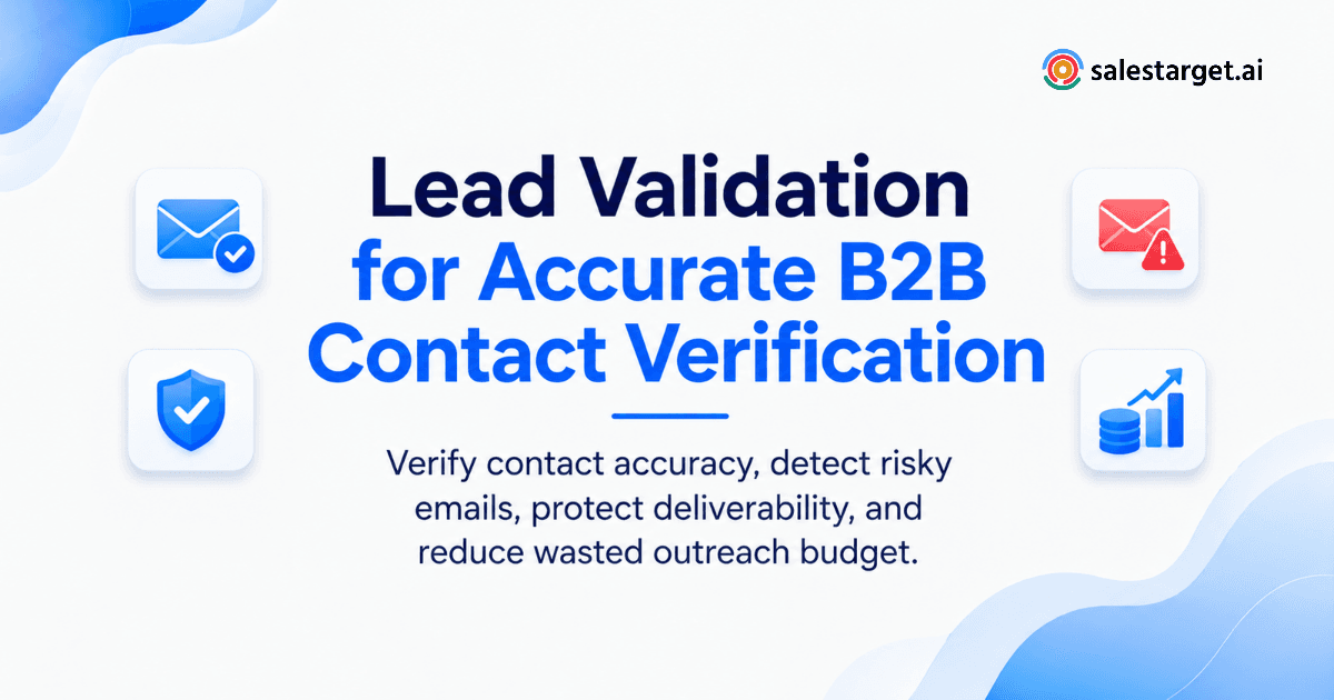What Is Lead Validation? How to Verify B2B Contacts Before They Cost You Budget