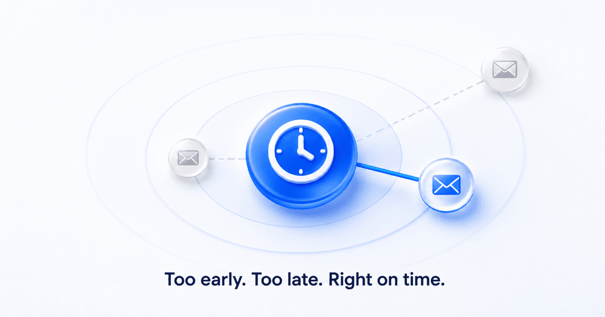 Visual showing timing window for trigger outreach