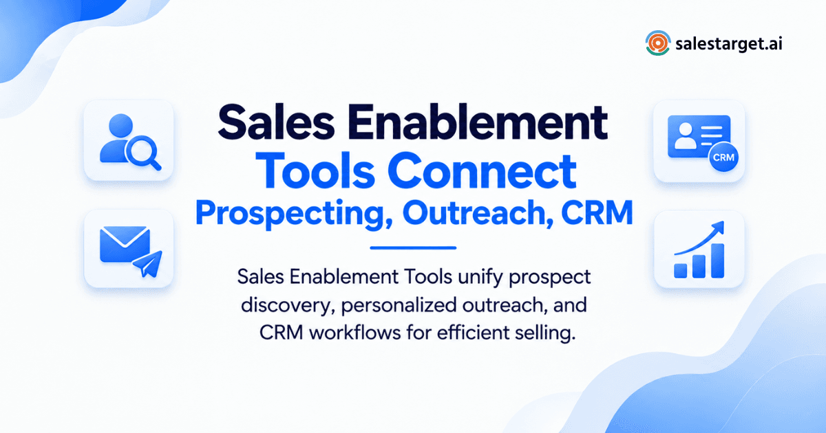 How Do Sales Enablement Tools Connect B2B Prospecting, Outreach, and CRM?