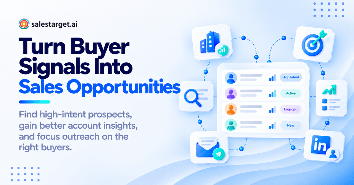 Sales Intelligence Platform Turn Buyer Signals into Sales Opportunities