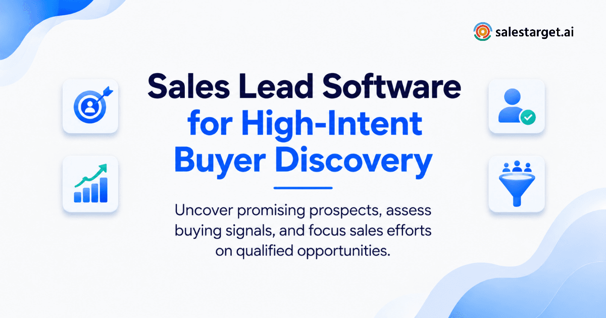How Can Sales Lead Software Help B2B Teams Identify and Prioritize High-Intent Prospects?